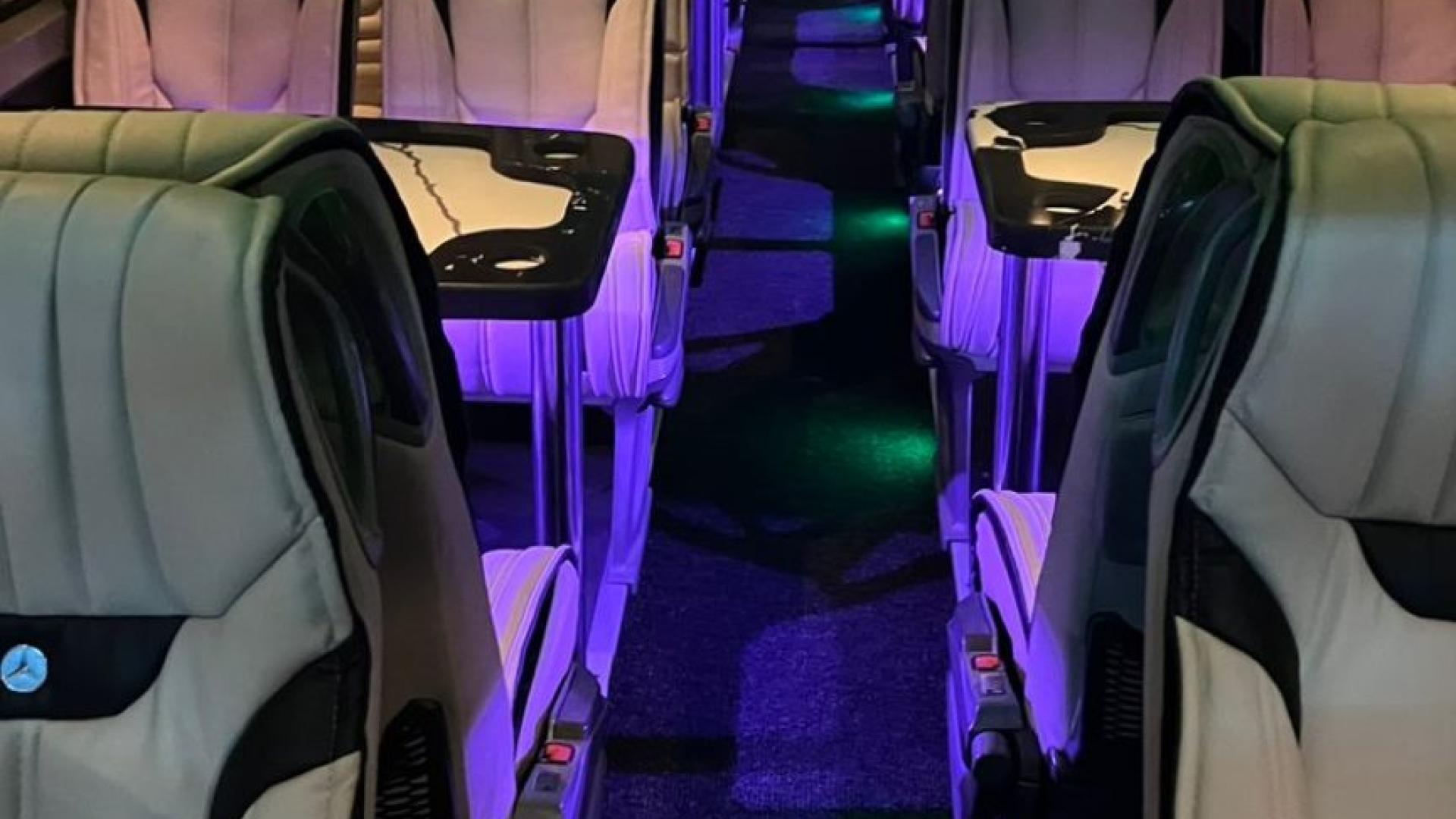 Mercedes Bus with Facing Seats and Tables - (33 passengers)